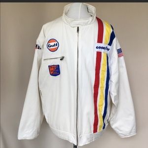 A2Z Racer Men’s Gulf Nascar Jacket w/patches Sz XL